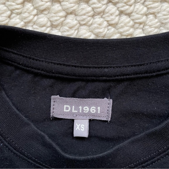 DL1961 black cropped cotton t-shirt - Picture 5 of 9